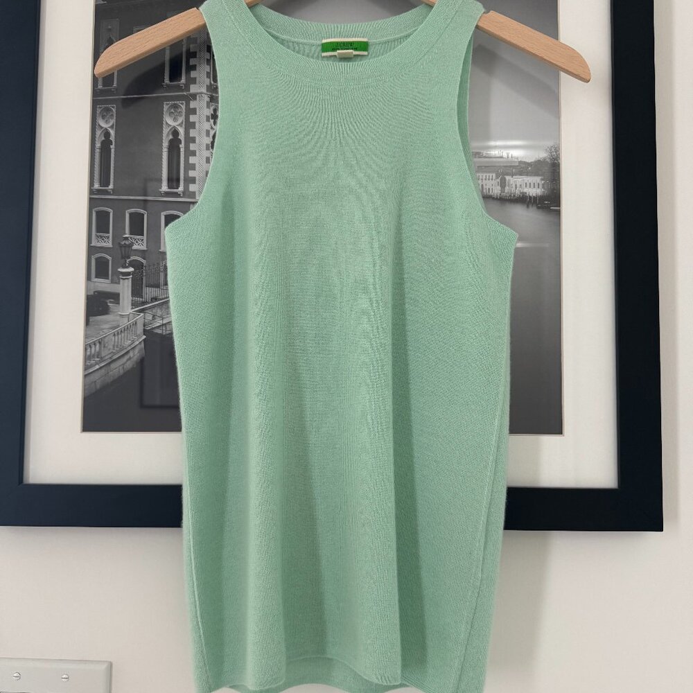 J. Crew 100% Cashmere Sweater Shell Tank Mint Green Size S